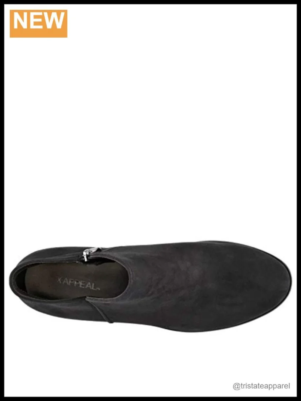 Women's Low Block Heel Slip-On Ankle Booties with Side Zippers